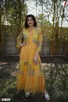 BE 7606 By AF Chiffon Printed Kurti With Bottom Dupatta Exporters In India
